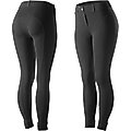 Horze Equestrian Women's Ella Pull-On Knee Patch Tights, Black, 30