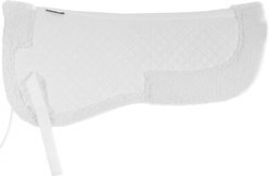 Horze Equestrian Fur Horse Half Pad, White, Horse