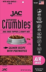 JAC Pet Nutrition Wild Alaskan Salmon Dehydrated Superfood Dog & Cat Meal Topper, 8-oz bag