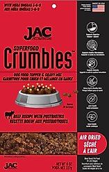 JAC Pet Nutrition Ranch Raised Beef Dehydrated Superfood Dog & Cat Meal Topper, 8-oz bag