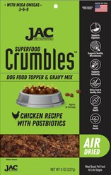 JAC Pet Nutrition Free Range Chicken Dehydrated Superfood Dog & Cat Meal Topper, 14-oz bag