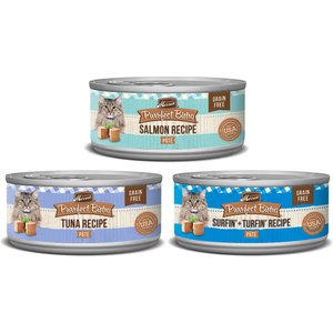Merrick Purrfect Bistro Seafood Recipes Variety Pack Grain-Free Wet Cat Food, 5.5-oz can, case of 24