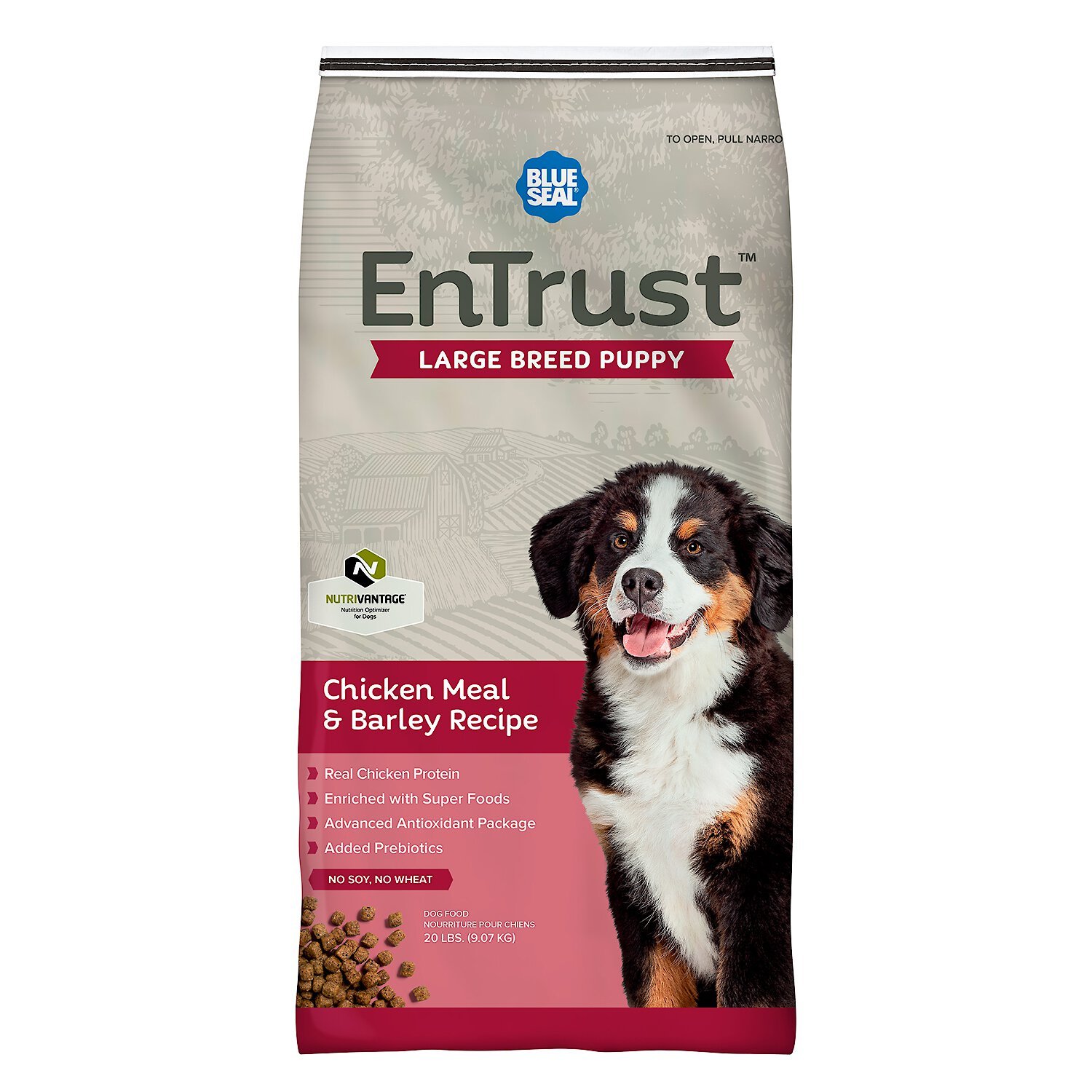 BLUE SEAL EnTrust Large Breed Puppy Chicken Meal Barley Recipe