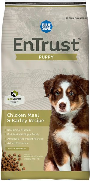 BLUE SEAL EnTrust Puppy Chicken Meal Barley Recipe Dry Dog Food