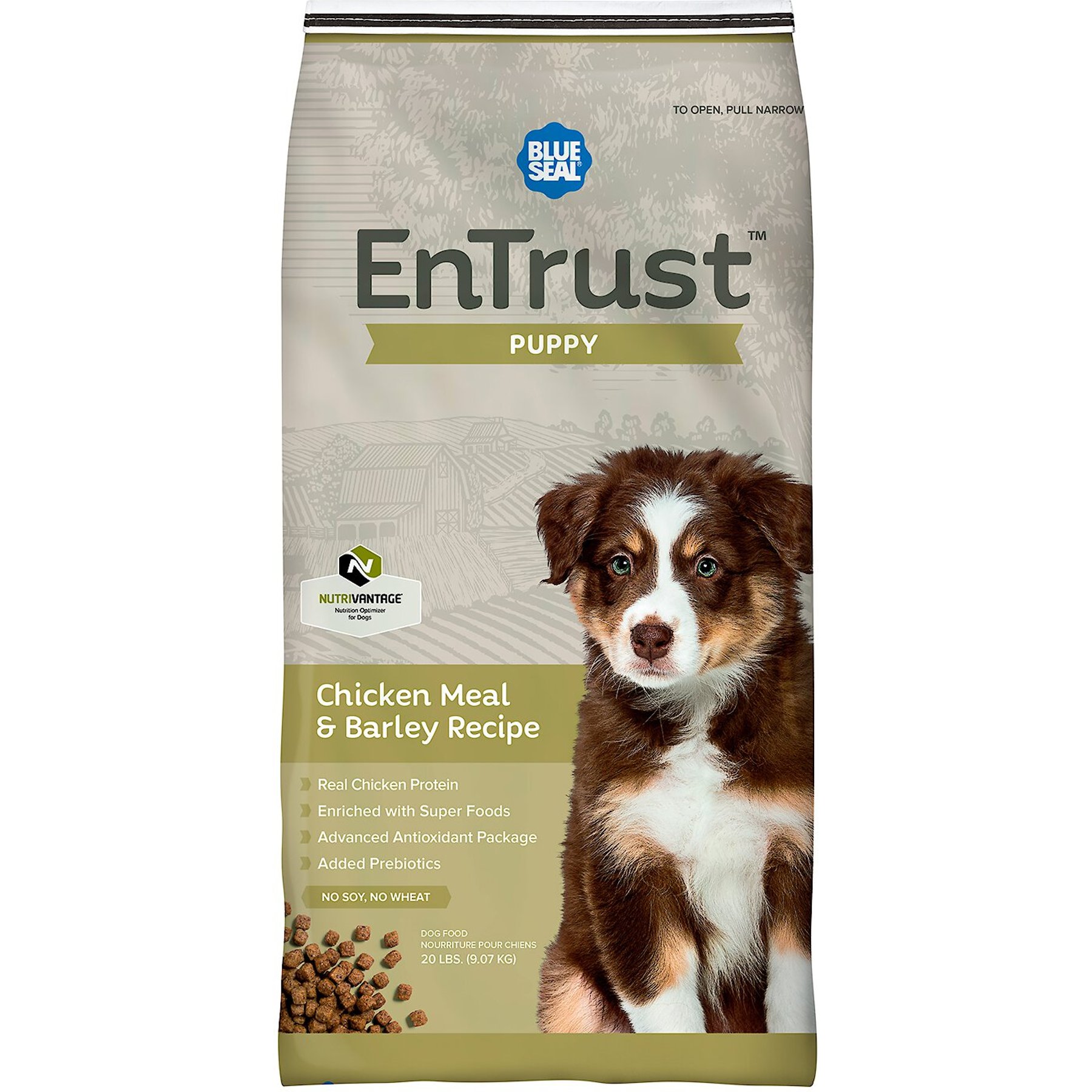 BLUE SEAL EnTrust Puppy Chicken Meal Barley Recipe Dry Dog Food