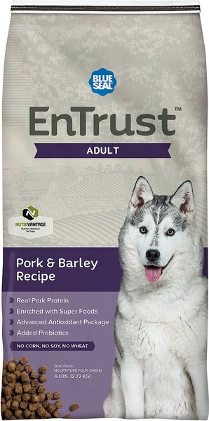 Blue Seal EnTrust Adult Pork Meal & Barley Recipe Dry Dog Food, 6-lb bag slide 1 of 5