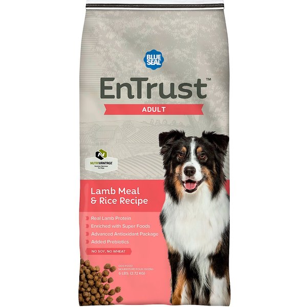 KENT / BLUE SEAL EnTrust Adult Lamb Meal & Rice Recipe Dry Dog Food, 6 ...