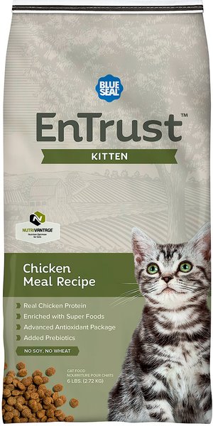 Blue Seal EnTrust Kitten Chicken Meal Recipe Dry Cat Food, 6-lb bag slide 1 of 6