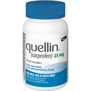 Quellin (Carprofen) Chew for Dogs, 25-mg, Bottle of 30 Chews
