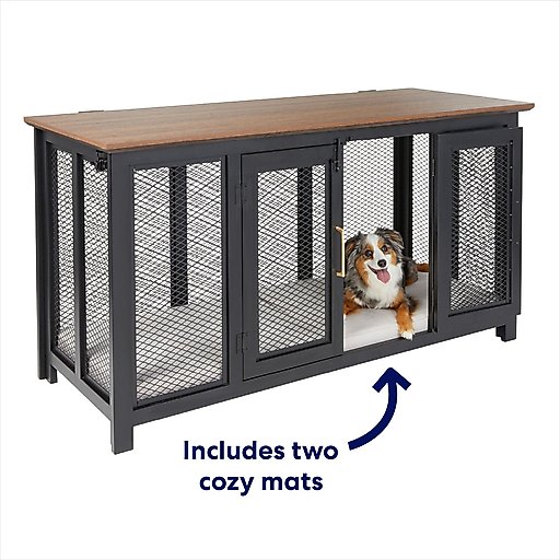 Frisco "Venice" Dog Crate Credenza & Mat Kit, 53 x 24.3 x 27.2 inches