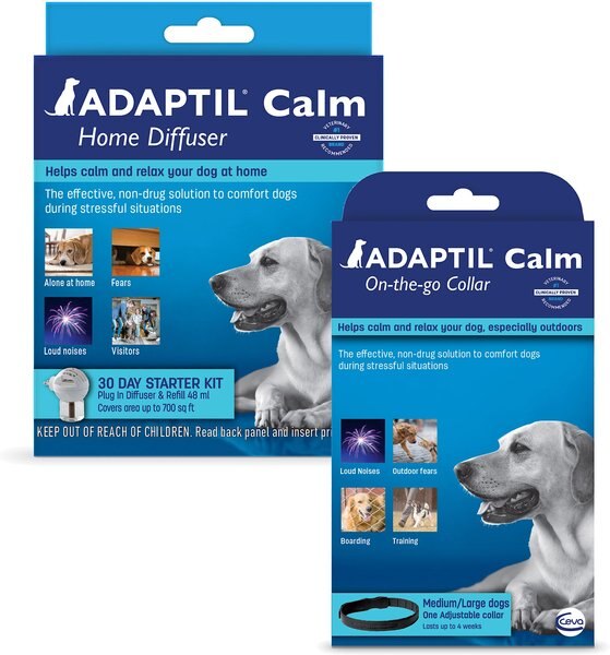 Adaptil Electric Dog Diffuser, Starter Kit & Adaptil Calming Adjustable Dog Collar, Medium & Large slide 1 of 6