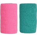 Andover Healthcare CoFlex Vet Horse, Dog & Cat Bandage, Neon Pink, 4-in & Andover Healthcare CoFlex Vet Horse, Dog & Cat Bandage, Teal, 4-in