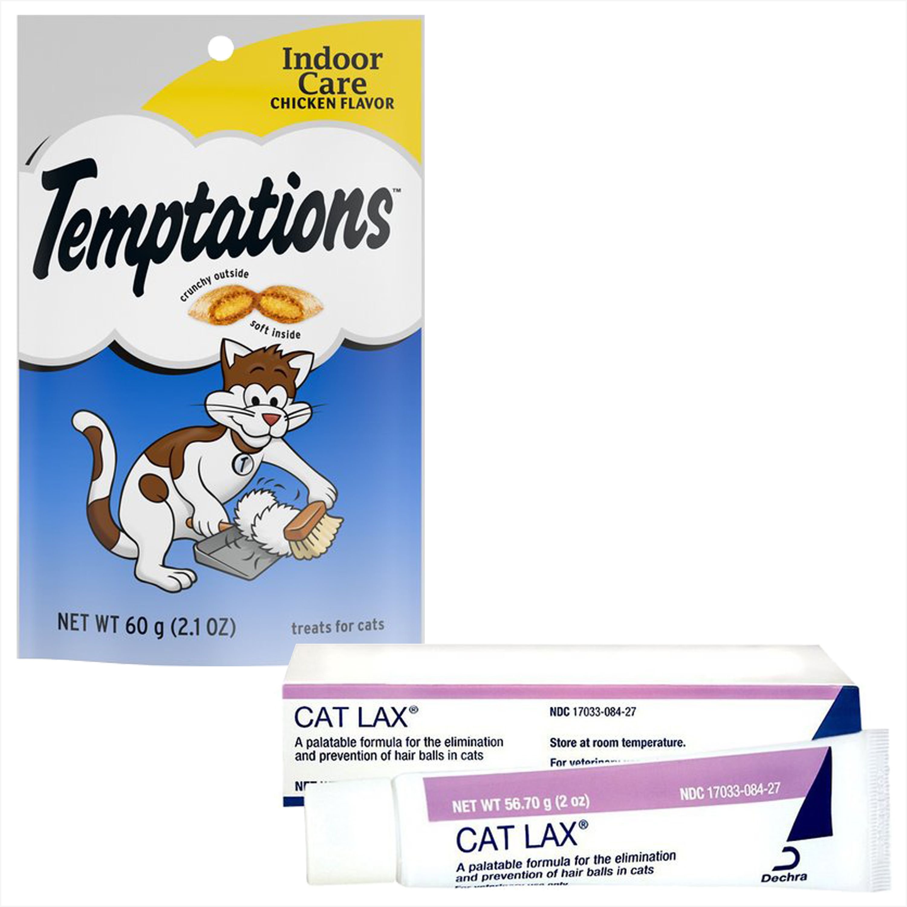 Cat Lax Cat Supplement Temptations Indoor Care Chicken Flavor Soft Crunchy Cat Treats reviews Chewy