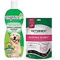 Espree Hypo-Allergenic Tear-Free Aloe Vera Dog & Cat Shampoo, 20-oz & Vet's Best Seasonal Allergy Soft Chews Dog Supplement