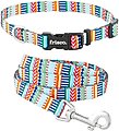 Frisco Geo Graphic Print Dog Collar + Leash