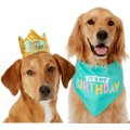 Frisco Happy Birthday Dog & Cat Crown, X-Small/Small & Frisco Dog & Cat Birthday Bandana, One Size