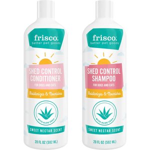 Frisco Shed Control Conditioner for Dogs & Cats, 20-oz bottle & Frisco Shed Control Shampoo for Dogs & Cats, 20-oz bottle