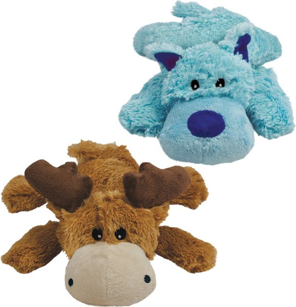 KONG Cozie Marvin the Moose Plush Dog Toy, Medium & KONG Cozie Baily the Blue Dog Toy slide 1 of 5