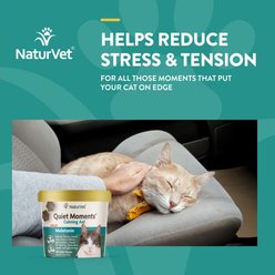 NaturVet Quiet Moments Calming Aid Plus Melatonin Cat Soft Chews, 60 count & NaturVet Digestive Enzymes Plus Probiotics Cat Soft Chews, 60 count slide 2 of 9