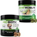 PetHonesty Probiotic Snacks Digestive Health Soft Chews Dog Supplement, 90 count & PetHonesty Hemp Mobility Snacks Hip + Joint Support Soft Chews Dog Supplement, 90 count