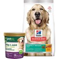 PetNC Natural Care Hip & Joint Mobility Support Soft Chews Dog Supplement, 90 count & Hill's Science Diet Adult Perfect Weight Chicken Recipe Dry Dog Food, 28.5-lb bag