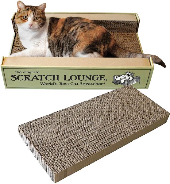Scratch Lounge The Original Scratch Lounge Cat Toy with Catnip & Scratch Lounge Reversible Replacement Scratch Floor Cat Toy slide 1 of 5