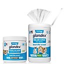 Vetnique Labs Glandex Pet Wipes Cleansing & Deodorizing Anal Gland Hygienic Dog & Cat Wipes & Vetnique Labs Glandex Anal Gland Support with Pumpkin, Probiotics & Fiber Peanut Butter Soft Chews Dog Supplement