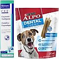 Virbac C.E.T. Enzymatic Dog & Cat Vanilla-Mint Flavor Toothpaste, 70 gram & ALPO Small/ Medium Dental Chews Dog Treats, 24 count