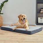 Frisco Quilted Plush Dog Crate Mat, Gray, 24-in