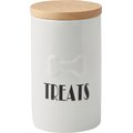 Frisco Ceramic Treat Jar with Wood Lid, 4 cup