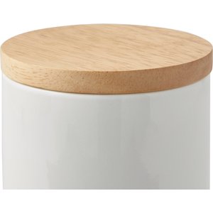 Frisco Ceramic Treat Jar with Wood Lid, 4 cup