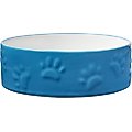 Frisco Paw Prints Non-skid Ceramic Dog & Cat Bowl, Blue, Medium, 1 count