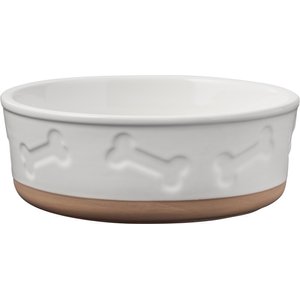 Ceramic Dog Bowls with Bone Pattern, Dog Food Dish for Small Dogs,  Porcelain Pet