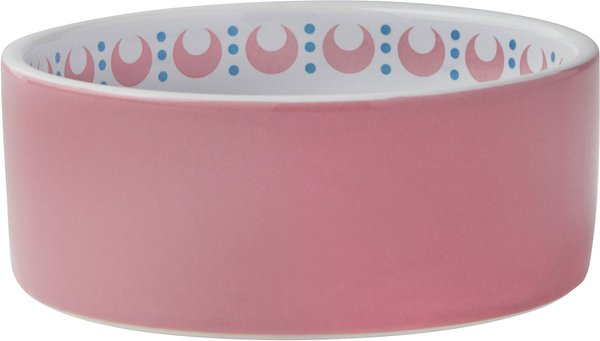 Frisco Kaleidoscope Pattern Non-skid Ceramic Cat Dish, Pink, 1.50 Cup slide 1 of 7
