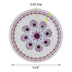 Frisco Kaleidoscope Pattern Non-skid Ceramic Cat Dish, Purple, 0.5 cup, 1 count slide 2 of 6