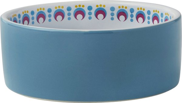Frisco Kaleidoscope Pattern Non-skid Ceramic Dog & Cat Bowl, Blue, 1.5 Cup slide 1 of 7