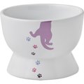 Frisco Cat Print Non-skid Elevated Ceramic Cat Bowl, Short, 1 Cup, 1 count