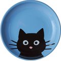 Frisco Cat Face Non-skid Ceramic Cat Dish, Blue, 0.5 cup, 1 count