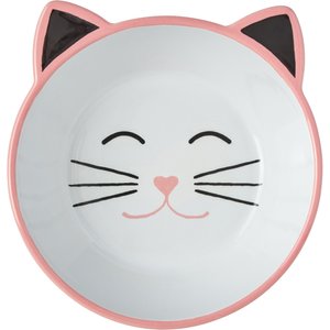 Frisco Cat Face Non-skid Ceramic Cat Bowl, Pink, 1 cup, 1 count