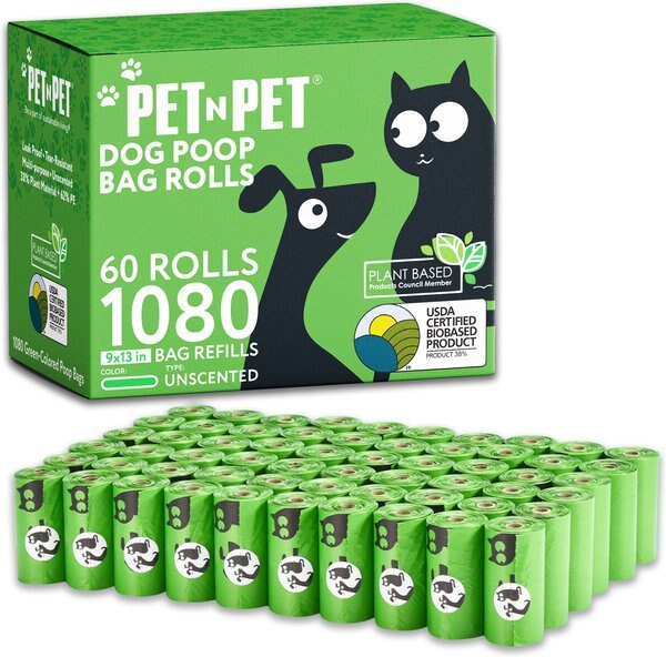 PET N PET Dog Poop Bags, 1080 count, Green slide 1 of 8
