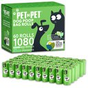 PET N PET Dog Poop Bags, Unscented, 1080 count, Green