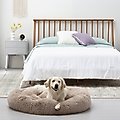 Brindle Donut Cuddler Dog & Cat Bed, Tan, Large