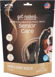 Get Naked Premium Senior Care Chicken & Salmon Flavor Grain-Free Dog Treats, 7 count