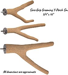 Super Bird Creations Sure-Grip Grooming Y Bird Perch, Small slide 2 of 7