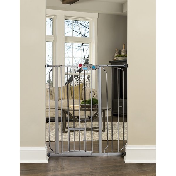 CARLSON PET PRODUCTS 36in Extra Tall Dog Gate, Large, Silver