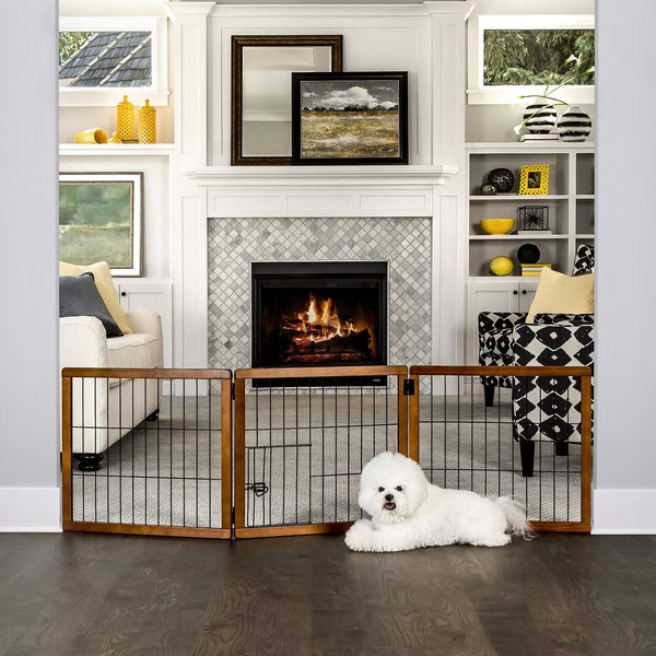 CARLSON PET PRODUCTS Design Studio Freestanding Extra Wide Dog Gate, 20