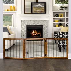 Carlson Pet Products 20-in Freestanding Dog Gate, Brown, Large slide 2 of 4