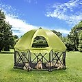 Carlson Pet Products Eight Panel Portable Dog Pen, Green, Large