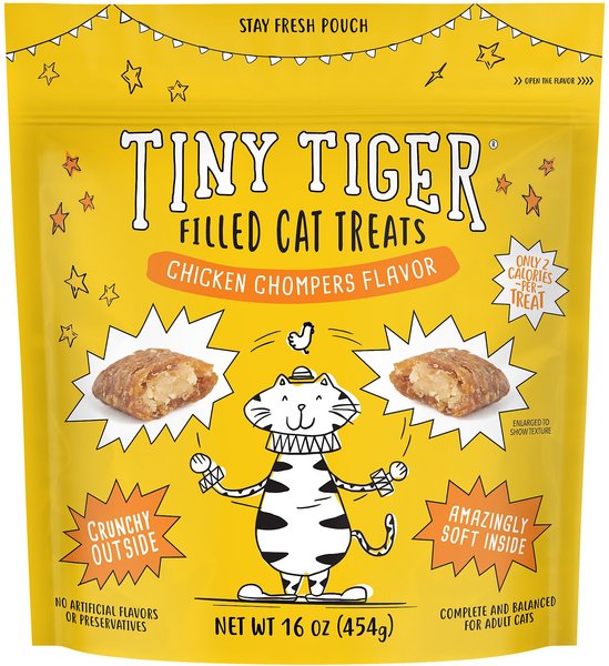 Tiny Tiger Chicken Flavor Soft & Crunchy Cat Treats 16-oz bag slide 1 of 5
