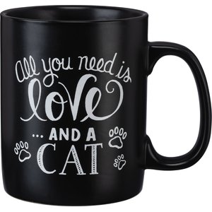 Primitives By Kathy "All You Need Is Love? & A Cat" Mug, 20-oz